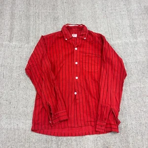 Vintage Penrod Button Up Shirt Boys 18 1950s Striped Long Sleeve Sanforized - Picture 1 of 11