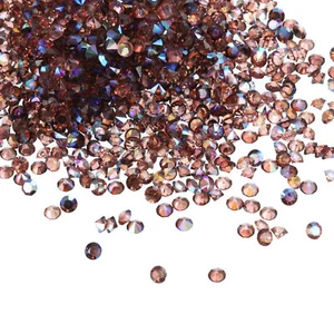 14000Pcs Acrylic Wedding Table Diamonds 3mm Crystals Gems Dark Brown AB - Picture 1 of 7