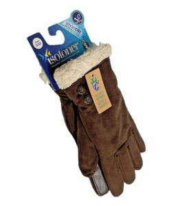 Isotoner SmartDri Damen Handschuhe Braun Touchscreen Technologie Sherpa S/M Neu mit Etikett - Bild 1 von 3