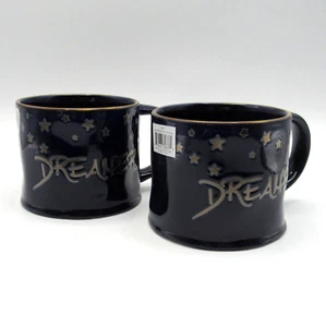 SPECTRUM DESIGNZ GOLD DREAMER SKY COFFEE MUGS SET OF 2 NEW - Picture 1 of 23