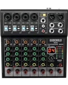 Gudeholo 6-Channel Professional DJ Audio Mixer, DJ Controller. New Box Damage - Picture 1 of 6