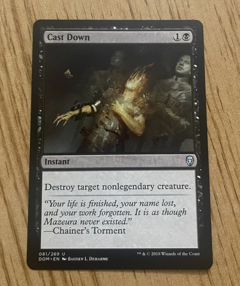 Cast Down - NM - MTG Dominaria - Magic the Gathering - Excellent - Image 1 of 1
