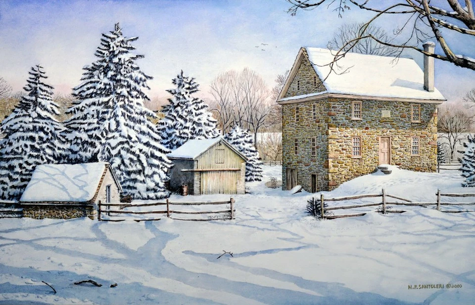 Spring Mill, Nick Santoleri, Art Print Poster 11" x 14"           3027 - Image 1 of 1