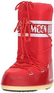 Tecnica Moon Boot Unisex Nylon Winter Boot, Red