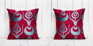 Chintamani Tullip Pillow Cover SET of 2 pcs  19.69" x 20.08" Fast Shipment 07172 - Picture 1 of 8