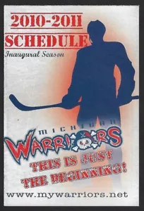 2010-11 Michigan Warriors NAHL Hockey Schedule !!! UltiFit - Picture 1 of 1