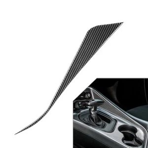 Carbon Black Gear Shift Panel Side Cover Trim For Dodge Challenger 2015-2023 - Picture 1 of 11