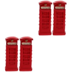 4 Pcs London Bus Englisch Telefonzelle London City Tourist Bus - Bild 1 von 12