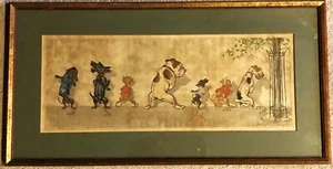 Signed Boris O’Klein Hand Colored Etching “COMME NOS MAITRES" Like our Masters - Picture 1 of 10