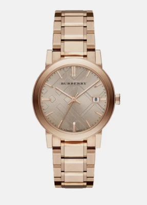 Brand New Burberry BU9034 Stainless Steel Rose Dial 38mm Watch - Image 1 of 2