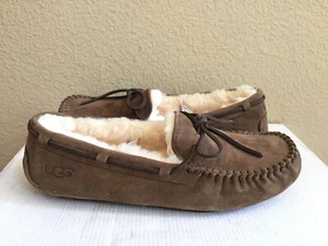 UGG DAKOTA ESPRESSO SHEARLING FODERATO PANTOFOLE MOCASSINO US 6 / EU 37 / UK 4,5 - Foto 1 di 6