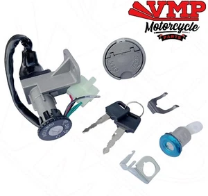 New Kymco Agility 50 Lock Key Set Ignition Barrel Side Seat Fuel Cap Locks - Picture 1 of 2
