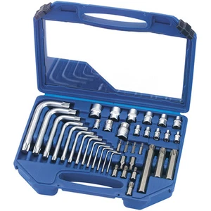 Draper Expert 40 Piece 1/4" 3/8" 1/2" TX-Star Torx Socket, Bit and Key Set 78275 - Picture 1 of 1