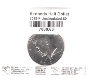 P - Medio dólar Kennedy 2018 - muy, muy brillante - sin circular - Imagen 1 de 4