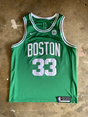 LARRY BIRD BOSTON CELTICS NBA AUTHENTIC BASKETBALL JERSEY SZ 50 NIKE SWINGMAN Cover