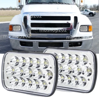 DOT approved 2pcs 7x6" LED Headlights Hi-Lo Fit for Ford F-650 F-750 2000-2015 - Image 1 of 4