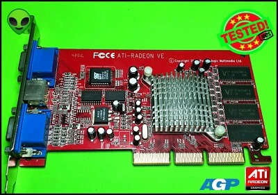 ATI RADEON 7000 VE 64 MB DUAL MONITOR SCHEDA VIDEO AGP DUAL VGA S-VIDEO #1414 - Immagine 1 di 2