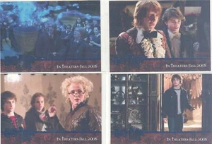 Harry Potter Goblet Of Fire 4 Card Blue Foil Stamped Promo Set - 5 Binder Inc. - Picture 1 of 1