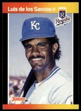 1989 Donruss Baseball Card Luis de los Santos Rookie Kansas City Royals #562