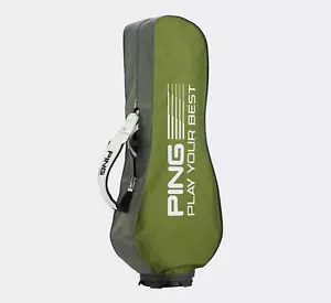 2024 Ping Premium Fabric Travel Golf Bag Cover Green Hood New Flight Ready - Picture 1 of 10