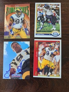 4 tarjetas autografiadas firmadas por Leslie O’Neal Football San Diego Chargers - Imagen 1 de 1