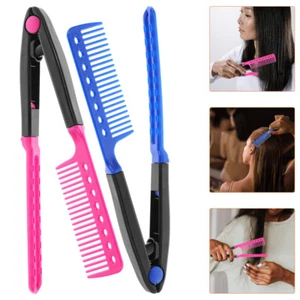 2 PCS Portable Styling Comb Hairdressing Comb Straight Hair Comb Flat Iron Combs - Picture 1 of 12
