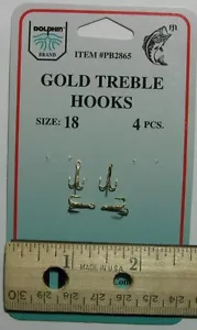 Gancho de agudos dorado DELFÍN talla 18 Qty(4) PB2865 - Imagen 1 de 1