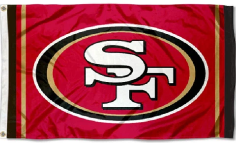San Francisco 49ers Red Flag ~ Large Banner  3'X5' ~ NFL ~ FREE SHIPPING Cover