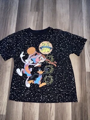 Camiseta negra mediana Looney Tunes Space Jam para niños Foto 1 de 4