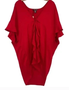 Bata Kimono Victoria's Secret Satén Volantes Volantes Amor Corazón Rojo Talla Única O/S - Imagen 1 de 2