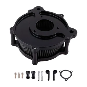 Performance Air Filter Kit for Harley Softail 2016-2017 Black CNC - Picture 1 of 17
