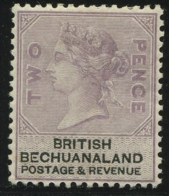 Bechuanalandia 1888 QV 2d. Lila y negro SG 11, como nuevo con bisagras MH VF 120,00 £ Foto 1 de 2