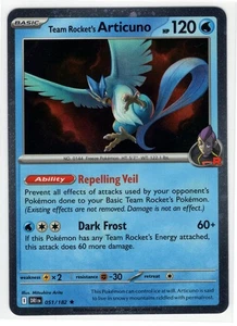 Pokemon Destined Rivals - 051/182 Rocket's Articuno Cosmos Holo EXCLUSIVO - Imagen 1 de 1