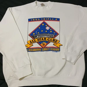 Felpa Baseball Vintage 1995 Triple A All Star Game Lackawanna County Stadium L - Foto 1 di 13