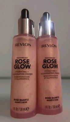 2 PACK Revlon Rose Glow Hydrating + Illuminating Primer 1 oz each -Rose Quartz - Image 1 of 2