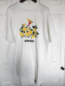 90s Vintage The WildSide One Size Fits Most Daytona Flowers TShirt Sleep Shirt - Picture 1 of 9