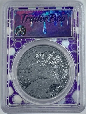 2024 Germania 5 Mk Ragnarok Skoll Black Fantasy Issue Trader Bea PCGS MS 70 - Image 1 of 2