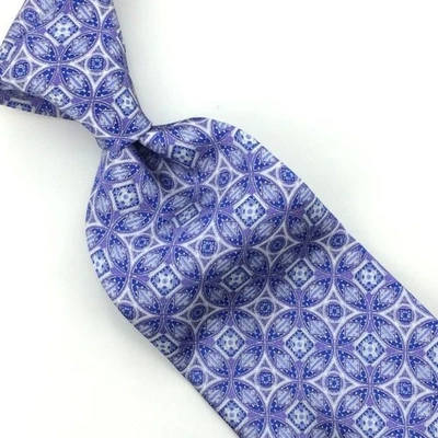 Corbata Hart Schaffner Marx Italia Art Nouveau Púrpura Lujo Ajustada Seda Nueva Foto 1 de 4
