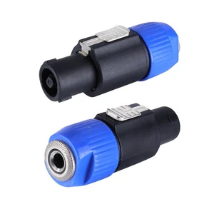 2pcs Speakon to 1/4" Inch Connector Pro Speak-On Male to 1/4 Female Plug Adapter - Picture 1 of 12