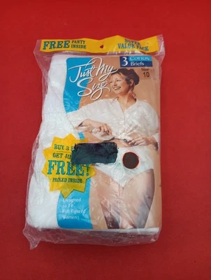 Just My Size Women's Cotton Briefs 3 In Pack Size 10  From 1999 - Image 1 of 4