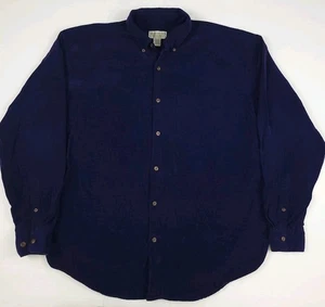 Vintage Banana Republic Safari Travel dunkelblau Cord Hemd Pinwale 90er USA L - Bild 1 von 4