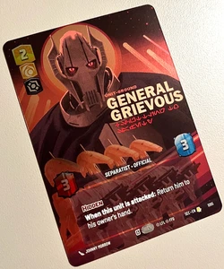 Star Wars Unlimited General Grievous Scuttling To Safety Tier 2 Prestige Foil - Picture 1 of 1