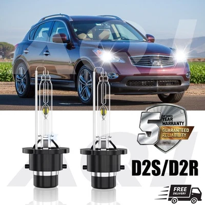 For INFINITI QX50 2014-2017 6000K Front Xenon HID Headlight Bulbs Low Beam Qty2 - Image 1 of 4