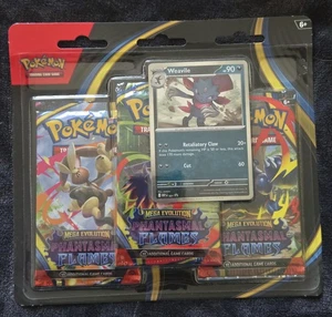 Pokemon Phantasmal Flames 3 Pack Blister SEALED Booster Packs New - Picture 1 of 2
