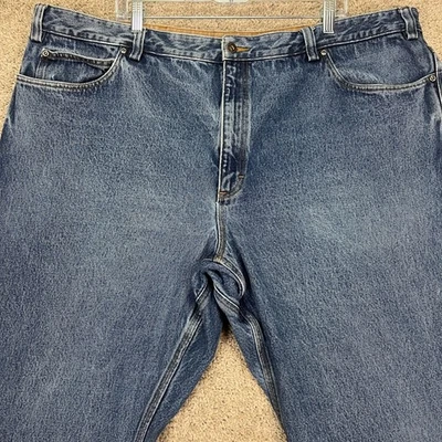 Duluth Trading Co. Denim Jeans Mens 48x28 Blue Cotton Casual Workwear Pants - Image 1 of 4