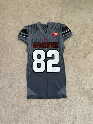 NC State Wolfpack Football Team Issued Game Worn Adidas Jersey #82 Medium - Image 1 of 4