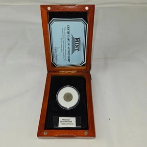 1870 Three Cent Nickel W/ COA beautiful Toning & Wooden Box - Picture 1 of 9