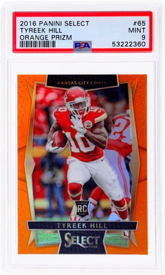 2016 Panini Select Tyreek Hill Prizm Orange #65 /49 PSA 9 Rookie RC - Image 1 of 2