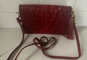 Brahmin Amelia Vintage Burgund Leder Umhängetasche Handtasche Selten Clutch - Bild 1 von 5