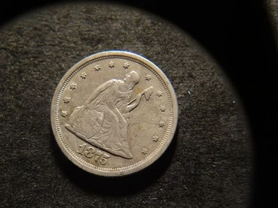 1875-S XF Details 20 cents Twenty cent coin Nice Coin IAX - Image 1 of 3